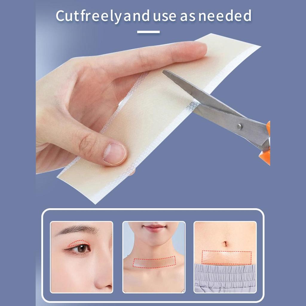 1 Roll Silicone Scar Sheets  4cmx150cm Self-Adhesive Scar Cover Tape Reusable and Effective Skin Care Strips
