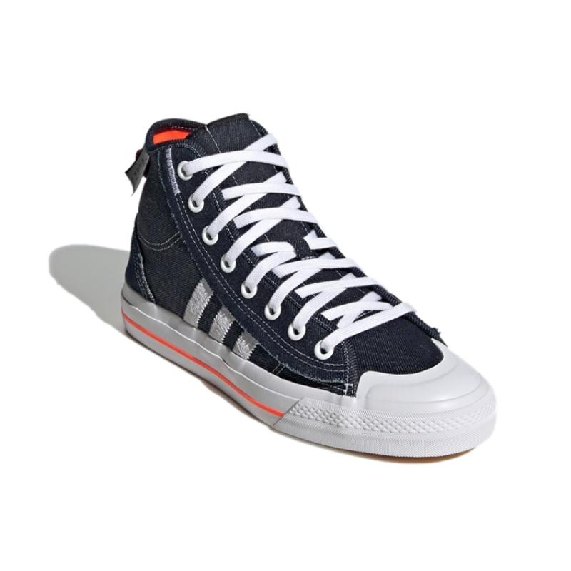 Adidas Nizza Hi Rf Navy Denim White Sneakers H67835