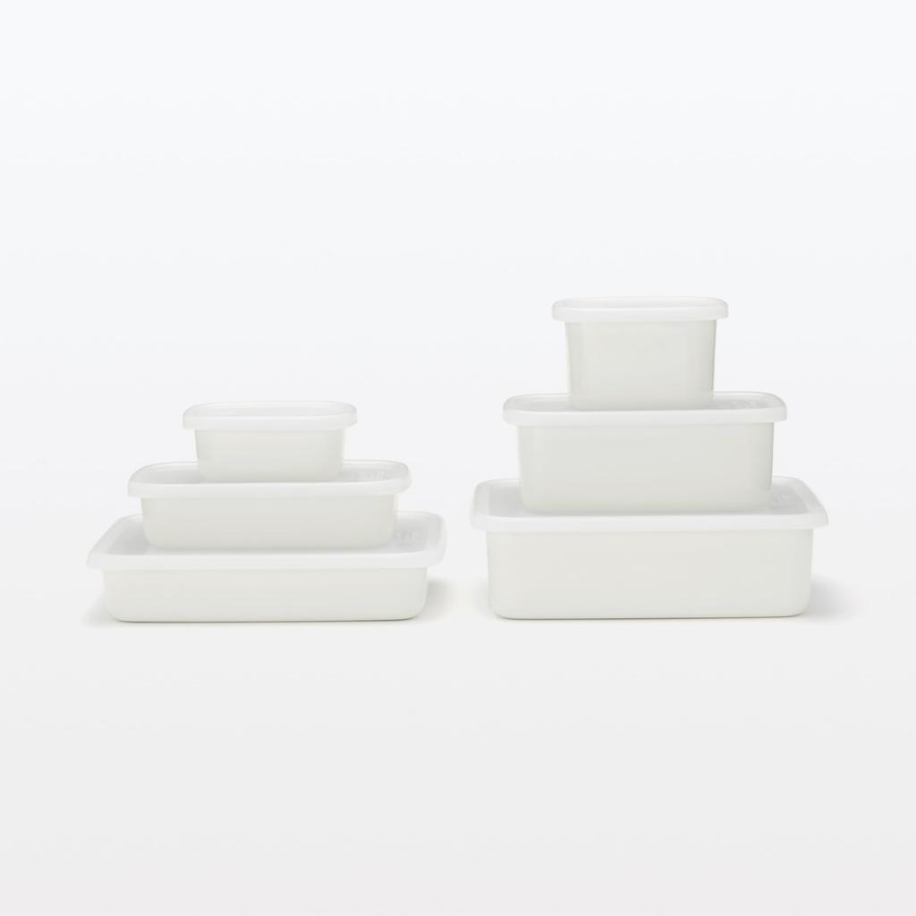 MUJI Large Enamel Storage Container selectable MDP13A3S (with lid)