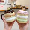 Hamburger Cup with Lid with Stirring High Value Couple Water Cup for Girls Mug Large Capacity Coffee Breakfast Cup for Men