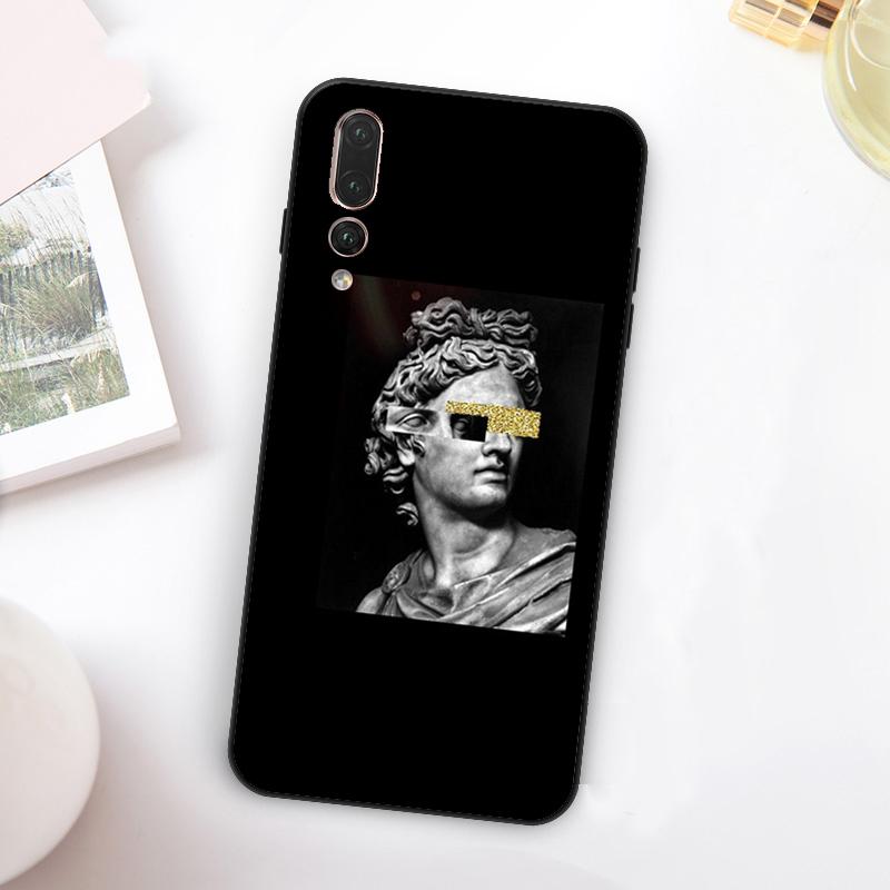 

Greek Aesthetics Plaster statue art For Huawei Nova 5T 9 10 SE 7i 8i 11i 12i Y73 Y90 Y70 Y72 Y61 Y91 Y60 P20 P40 P30 Lite Case Huawei Nova 11i
