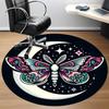 1pc Moon Butterfly Office Round Area Rug, Indoor Mat Suitable For Office, Under Office Chairs Bedroom Living Room Home Decor, Room Deco