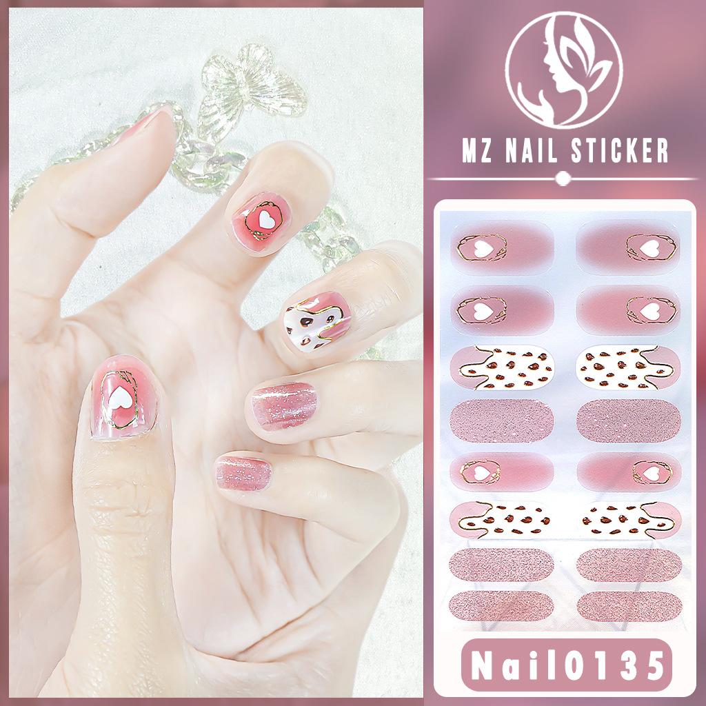 Nail16 Refers To Stereoscopic White Ultra Thin Non-trace Gel Nail Oil Film Popular Color Temperament Sweet Cool Wind Nail Art Sticker