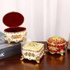 Jewelry Box Enameled Storage Metal Rose Pattern Jewelry Organizer for Bedroom