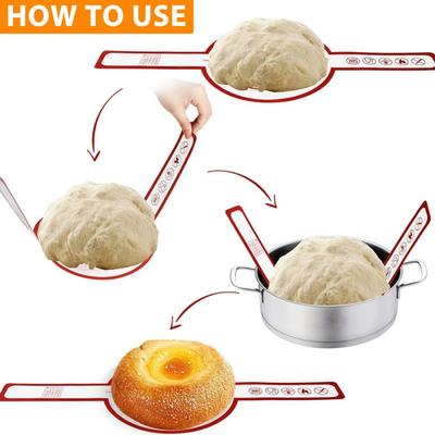 Silikon Backmatte Brot Keks Croissant Donut Bagel Matte Anti-Rutsch Antihaft Hitzebeständig Doppelgriff Ofenmatte