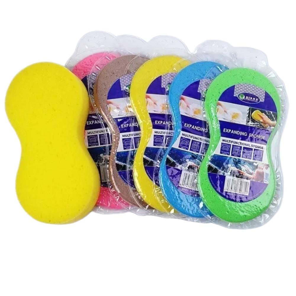 5pcs Car Wash Honeycomb 8-shaped Compressed Large Sponges High-density Car Cleaning Waxing Beauty Sponge Block Cleaning Tools