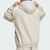 adidas Unisex Light Sesame Color Block Padded Hooded Sweatshirt JI8689