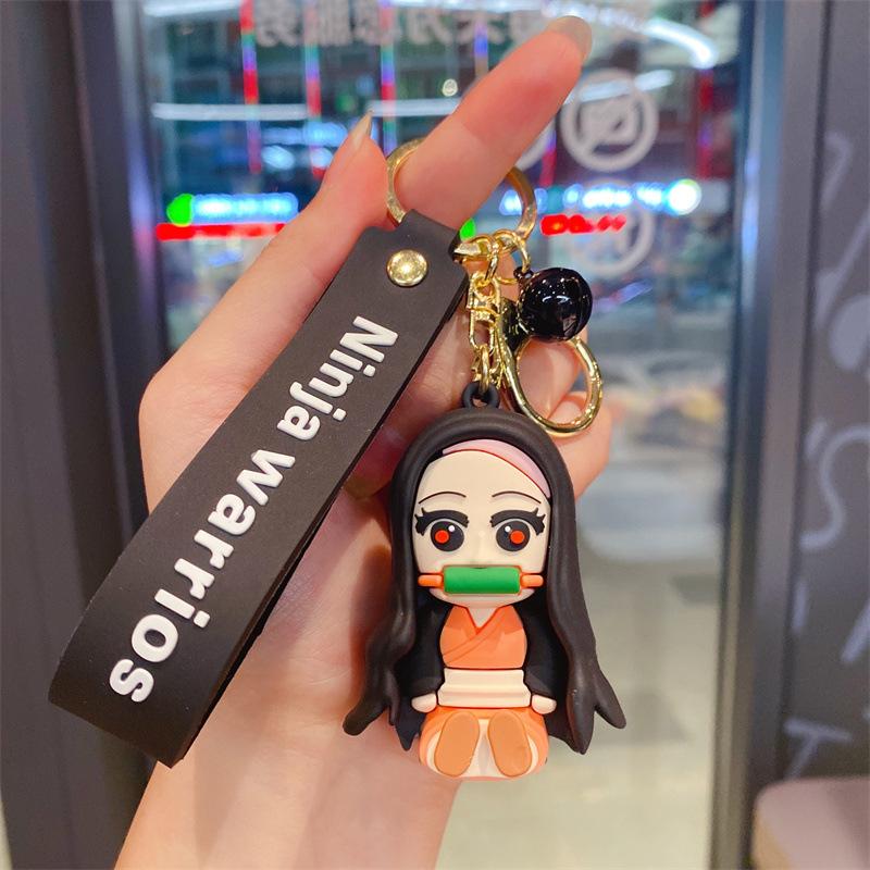 Anime Ghost Pvc Keychain, Cartoon Glue Doll, Car Bag, Pendant, Pendant, Key Chain.