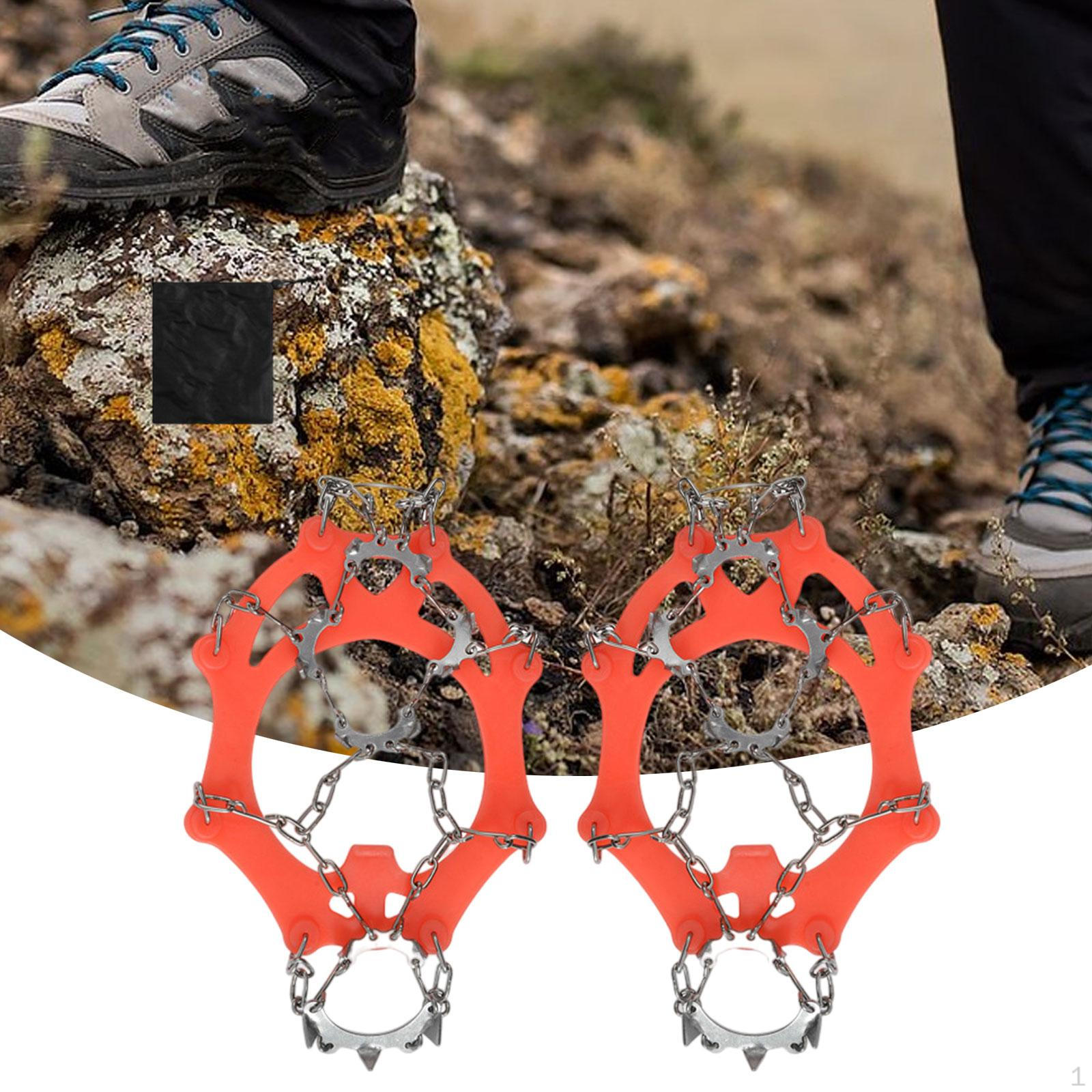 

Взуттєві скоби для захватів для снігу та льоду Черевики Легкі букси Orange L 26cmx15cm