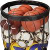Ball Bin Basketball Storage Portable Container Box Organizer Basket Net for Outdoor Garden Garage Sports Pool Deck Outside