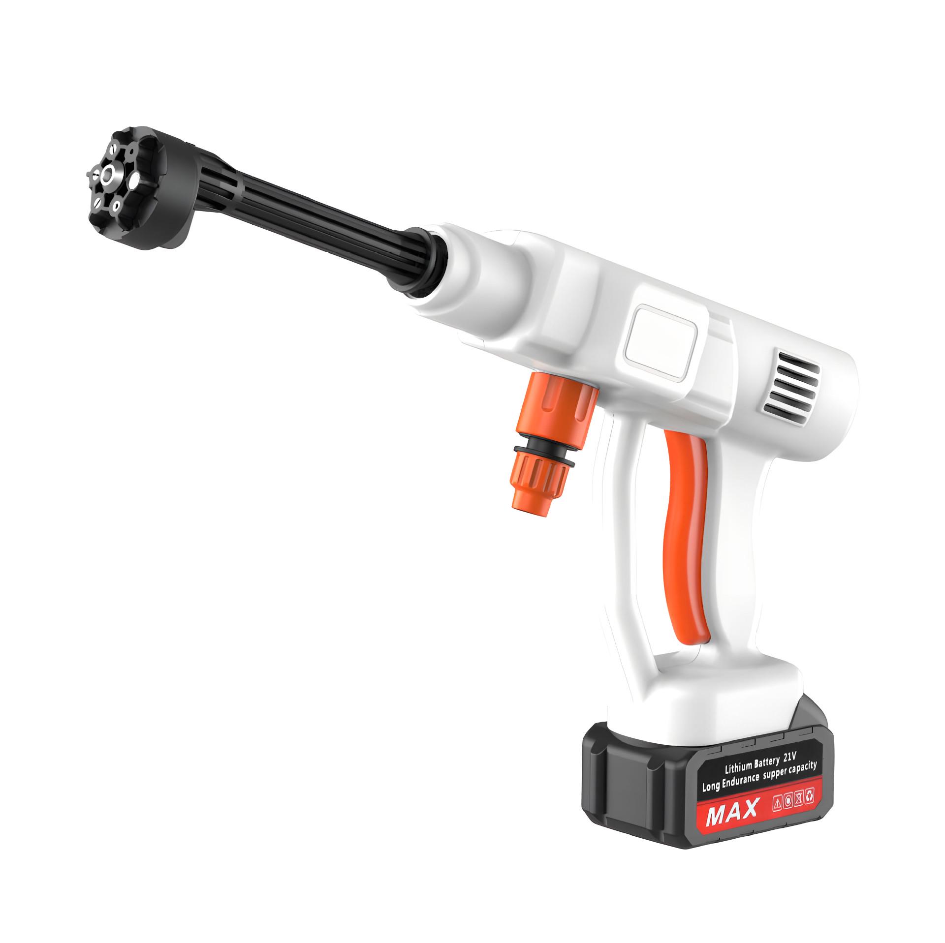 

Портативная беспроводная мойка высокого давления с литиевой батареей для мойки автомобиля Brushless A, bare gun, white, no battery or nozzle белый