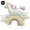 Unicorn Birthday Party Supplies Tableware Plates Cups Napkins Tablecloth Banner Foil Balloons Pastel Rainbow Baby Shower Decor