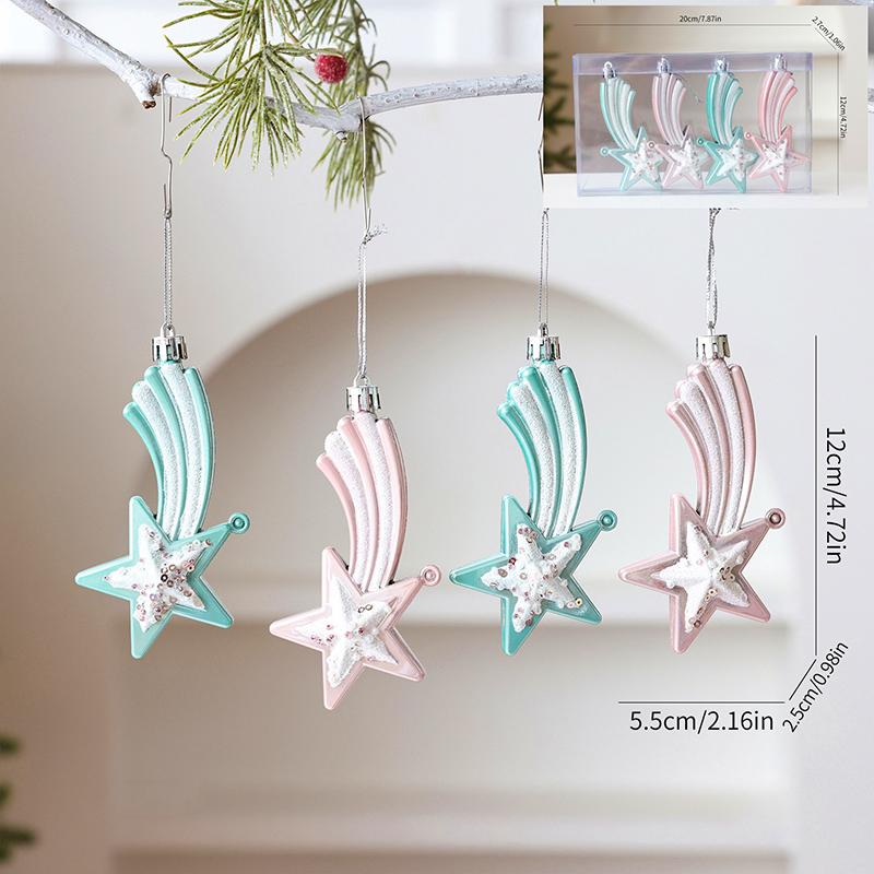 Christmas Christmas Decorations Shining Christmas Tree Decorations Christmas Atmosphere Candy Shape Christmas Ornaments 4PCS/Set