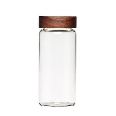 ZISIZ High Borosilicate Glass Storage Jar with Lid