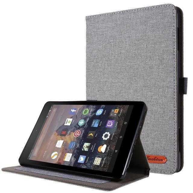 

Cowboy Case For Amazon Fire Max 11 HD10 2023 2021 HD8 2022 2020 7 2022 Soft TPU Back Stand Cover Shockproof With Card Pockets Fire Max 11 2023 серый