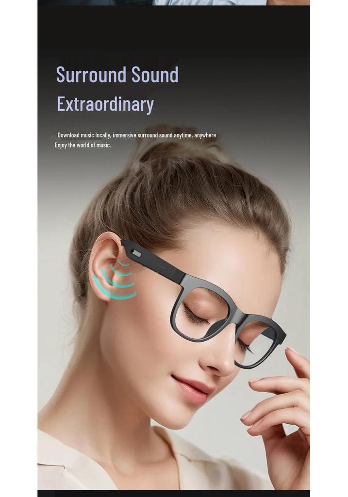 SG60 Smart Translation Bluetooth Glasses: Sun Protection, High Elasticity, Clear Sound, Smart Call Lens
