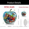 2D Apple Shape Table Ornaments Acrylic Clear Apple Desktop Decor Landscape Pattern Underwater World Crafts Gifts Home Decor