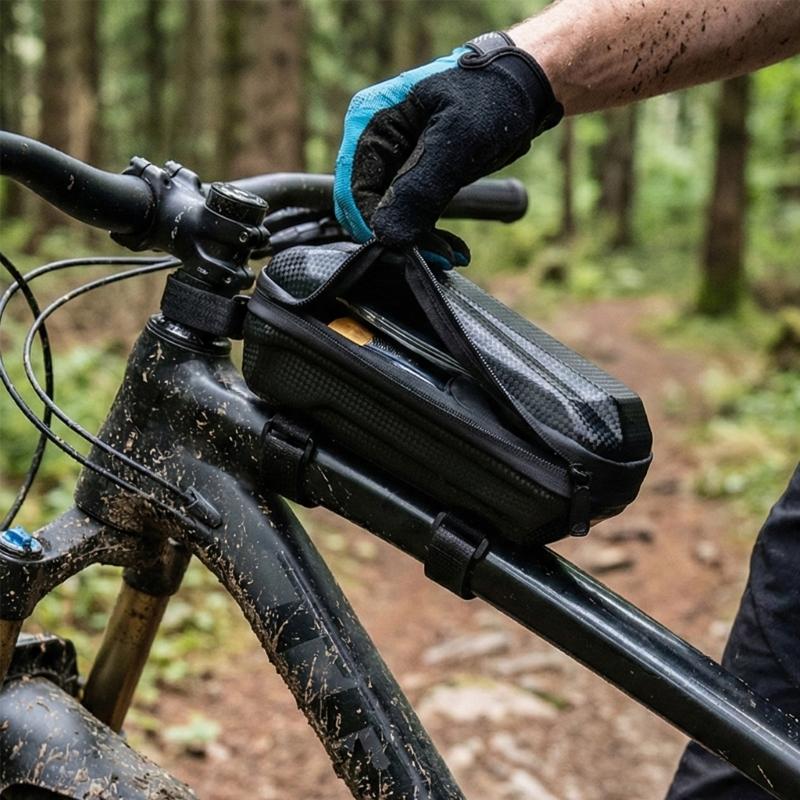 Wetterfeste Fahrradrahmen-Aufbewahrungstasche Überdimensionierte Fahrrad-Oberrohr-Aufbewahrungstasche für verschiedene Wetterbedingungen beim Radfahren