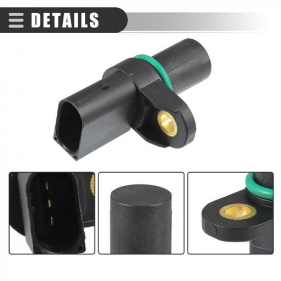 Pack of 1 For BMW Models Select 1998-2008 Camshaft Position Sensor Plastic Black