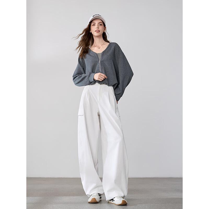 Betu Women's Casual Wide-Leg Cargo Pants