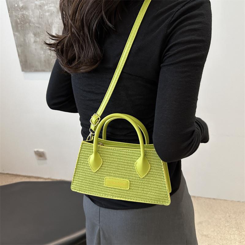 2024 Fashionable One Shoulder Crossbody Bag Stylish Unique Handheld Small Square Bag In Black Khaki Pink Green White