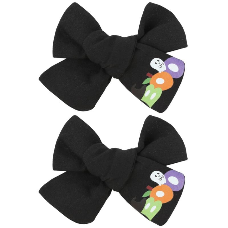

Lovely Toddlers Bowknot Hairclip Fashion Hair Barrettes Halloween Embroidered Hairpins Party Hair Accessory for Girls чорний