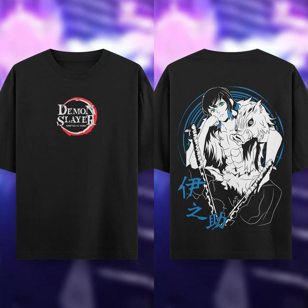 Letní pánské tričko s anime potiskem Demon Slayer Kreslený nadrozměrný top Pánské Dámské Unisex Krátký rukáv Vysoce kvalitní Těžká bavlna