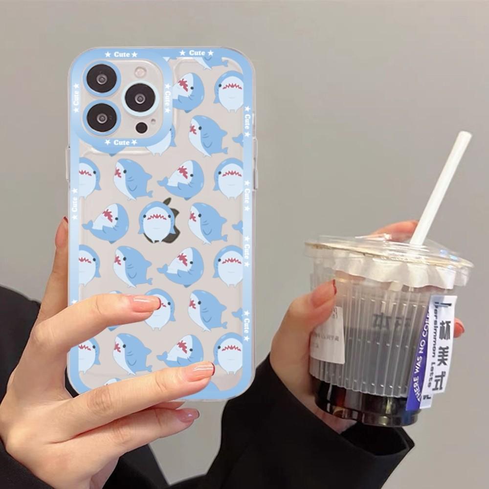 Cute Shark Phone Case For Redmi 7 8 9 A For Redmi Note 5 7 8 9 10 11 Pro Max 4G 5G Funfas