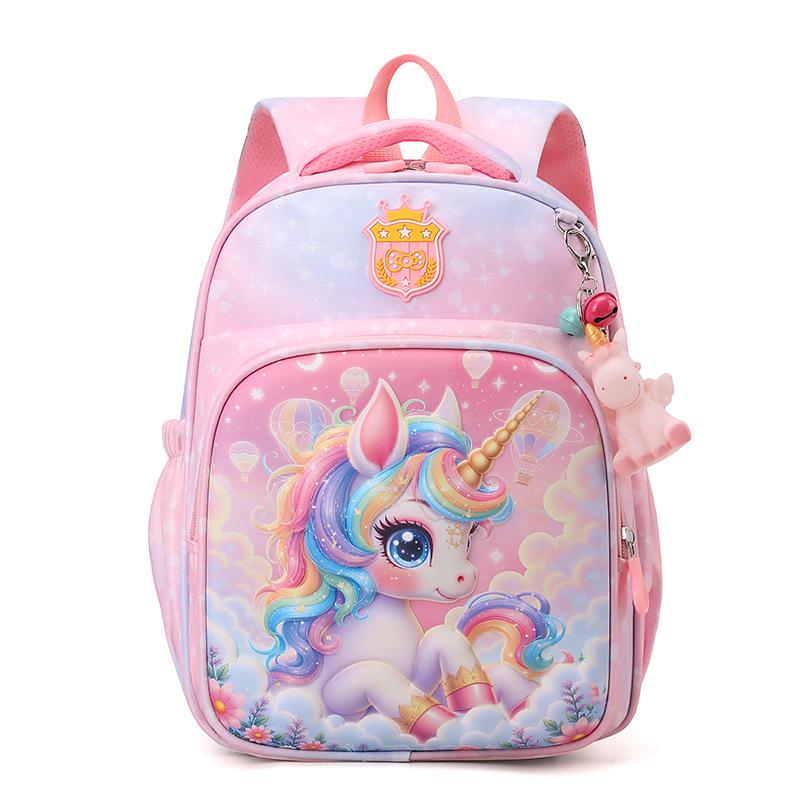 New Cartoon Kindergarten Elsa Princess Backpack Lightweight Spine-Protecting Small Backpack Cute Large-Capacity Children'S Backpack