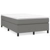 Vidaxl Letto Continentale Con Materasso, Grigio Scuro, 120X190Cm Tessuto