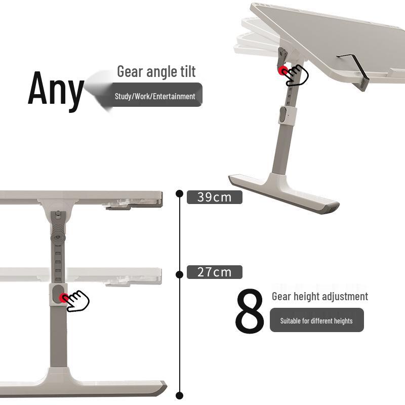 Foldable Adjustable Bedside & Laptop Desk for Dorm Study