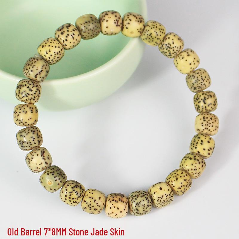 Star and Moon Bodhi Bracelet with Chicken Fat Yellow Stone Beads