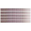 5Pairs Reusable Chopsticks Anti Slip Design Exquisite Pattern Light Comfortable Washable Chopsticks for Parties Weddings