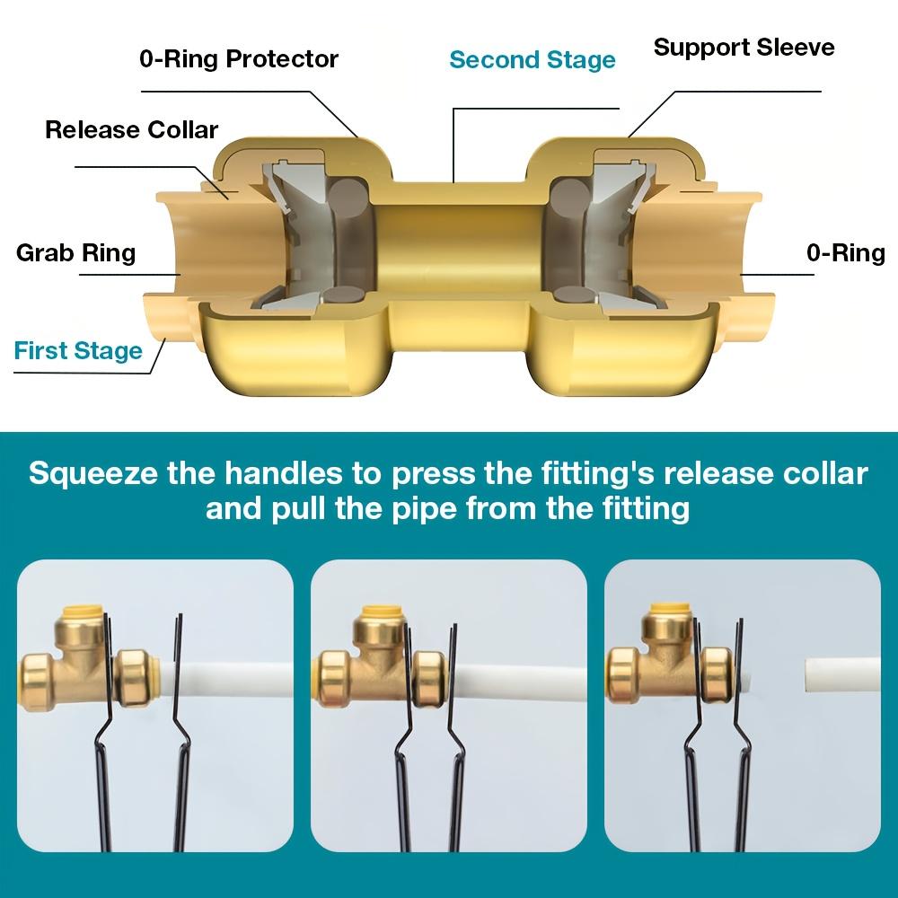 Push In Connector Fittings, Water Pipe Disconnect Pliers, Plastic Pipe Fittings, Installation and Disassembly Tools, Multi Size Disassembly Tools