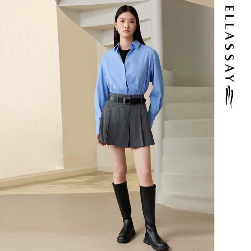 ELLASSAY Women's Relaxed Fit Long Sleeve Shirt