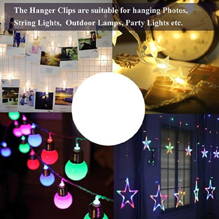 Pack of 50 Durable Hooks for Christmas Decor Outdoor Lighting Heavy Dutys Clamp