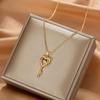 Fashion Cute Heart's Key Necklace Personalized Vintage Girl Clavicle Pendant Charm Party Banquet Gifts Jewelry Accessories