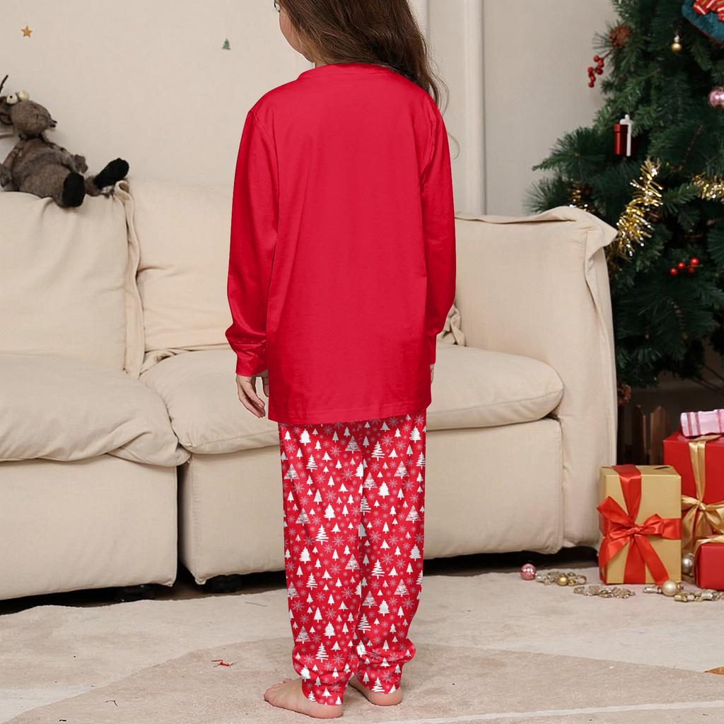 Christmas Family Matching Sets Pajamas, Loungewear Outfits,Family Matching Long Sleeve Tops+Pants Set