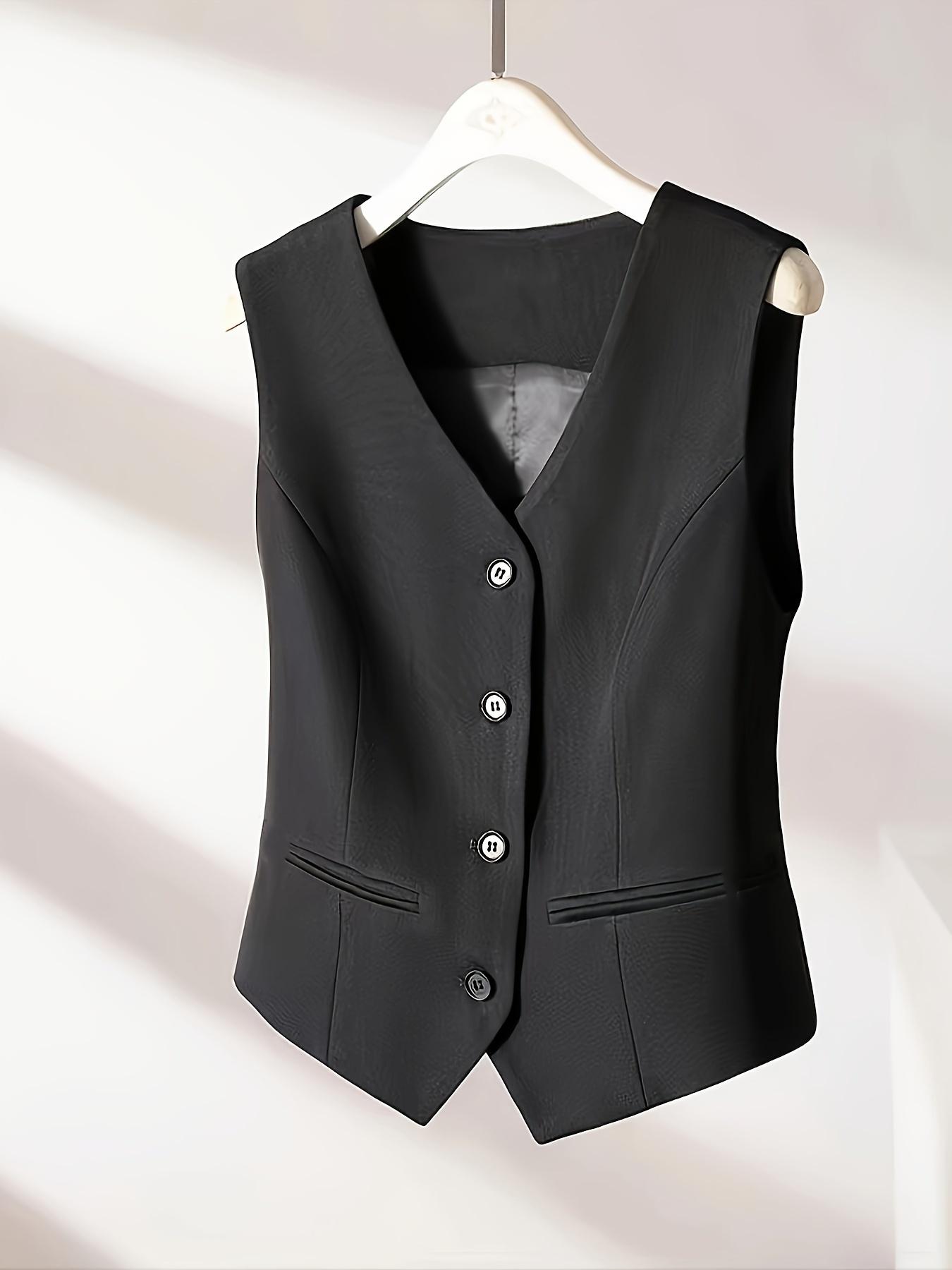 S-6XL V kakla pogas priekšējā veste