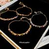 Zircon color rhombus water drop pull-out bracelet ins niche fashion versatile bracelet light luxury high-end jewelry
