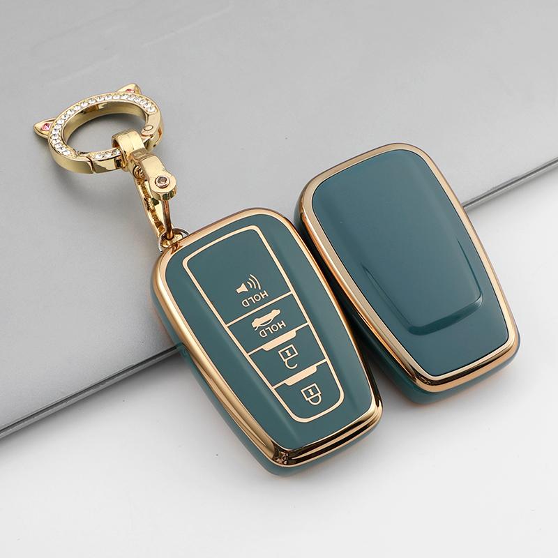 2/3/4 Buttons For Toyota Camry Chr Corolla Rav4 Avalon Land Cruiser Prado Prius - Tpu Car Key Case Cover Fob Keychain