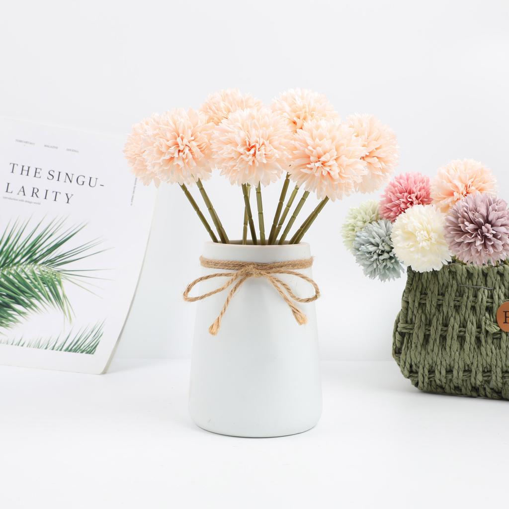 6Pcs Artificial Flowers Multi-Color Dandelions With Stems, Used for Outdoor Courtyard Festival Ceremony Decoration