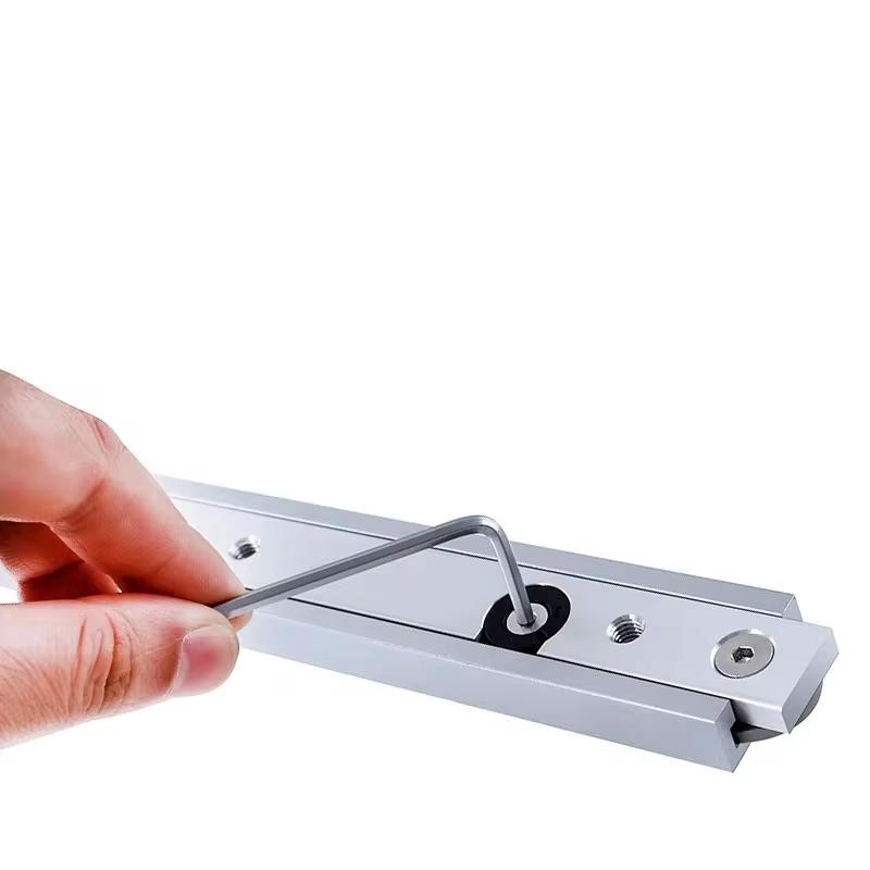 1Set 30 Type T-track & Miter Bar, Slider T-slot Miter Track Jig Fixture Slot Connector Aluminum Woodworking Chute Rail DIY Tools