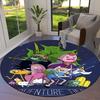 Adventure Time Round Area Rug,Carpet Rug for Living Room Bedroom Sofa Playroom Decor,Non-slip Floor Mat