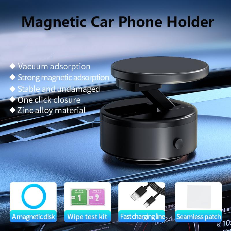 360° Rotatable Magnetic Car Phone Holder Navigation Car Mount Foldable Phone Bracket In Car