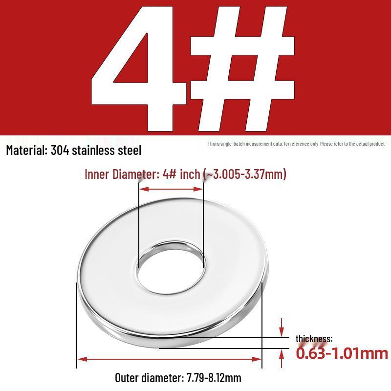 304/316 Stainless Steel Flat & Round Washers Collection