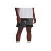 Under Armour Spliced Straight-Leg Sports Casual Shorts Men Bottoms Black 1377306-001