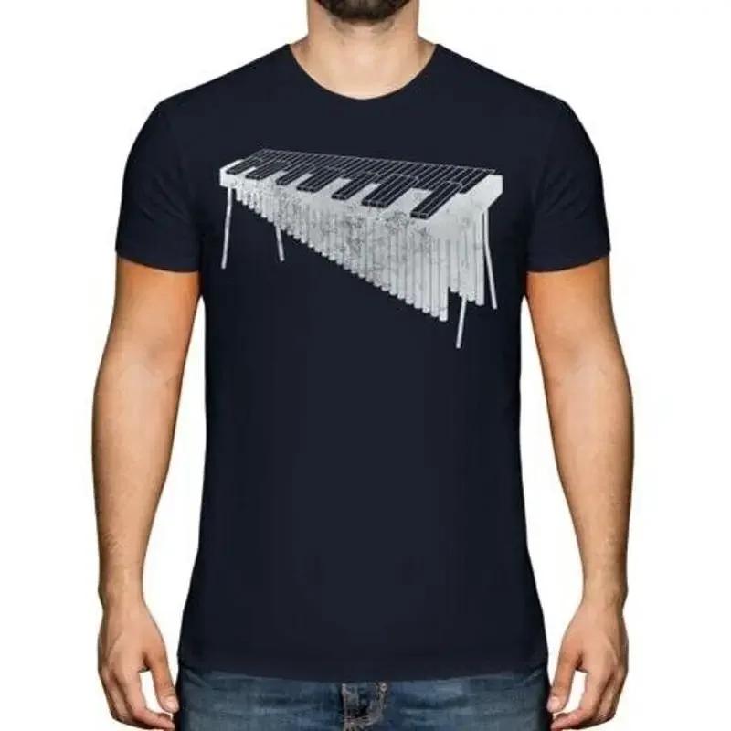 Xylophone Printed Aged Vintage Style Top Musician TShirt