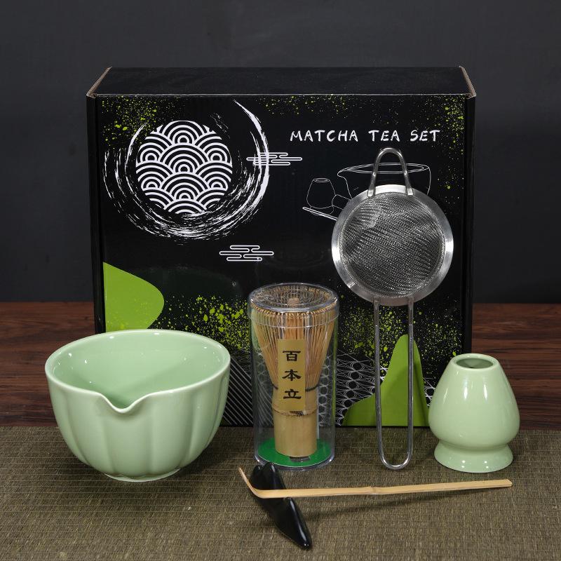 Perie pentru ceai pur Matcha Tools Hyakumoto Rikyu Bowl Set simplu Mixing Bamboo