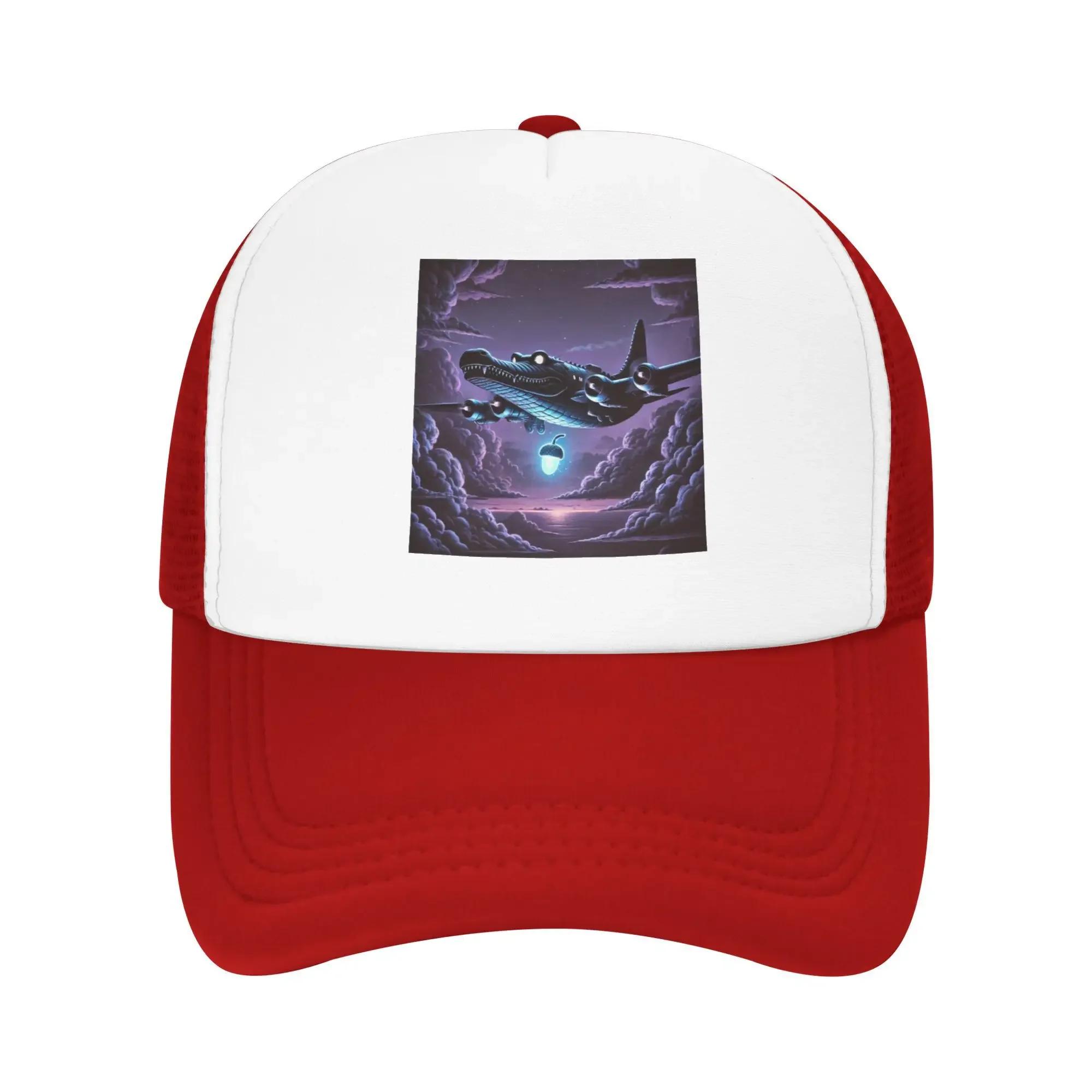 

Flying Crocodile Bombardino Bring You Light Hiking Mesh Baseball Caps WoUnisex Funny Unisex Beach Coquette Hat Running Trucker Cap One Size